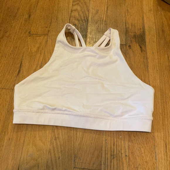 Pale pink lululemon hi neck sports bra - Picture 3 of 5